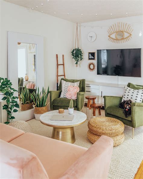 Bohemian Mid Century Living Room Decoomo