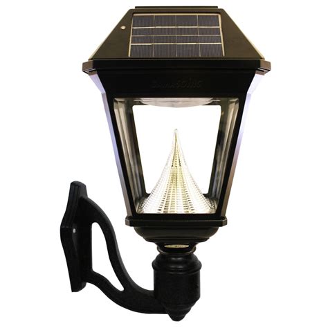 Shop Gama Sonic Imperial 2 19 In H LED Black Solar Outdoor Wall Light