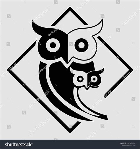 Owl Tattoo Silhouette Clip Art Stock Vector (Royalty Free) 1981480070 ...