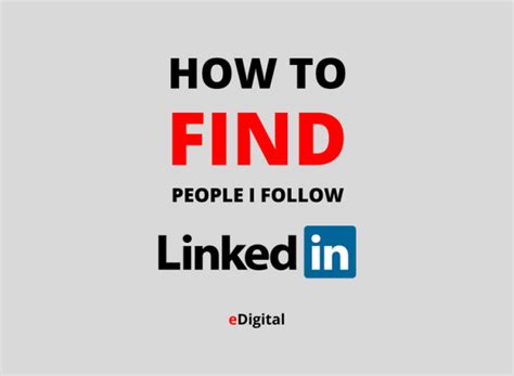 how to find who you follow on linkedin