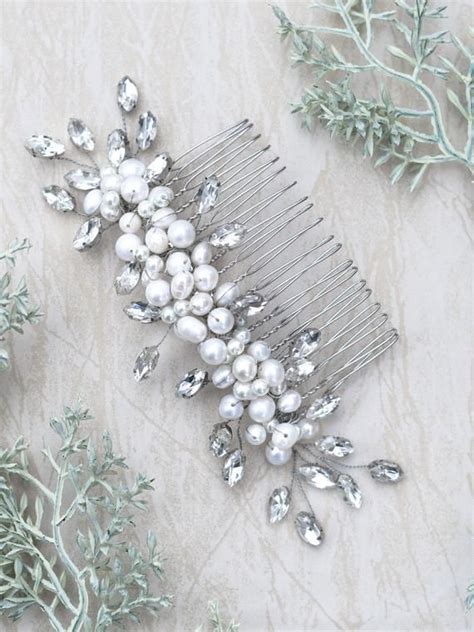 Video Beaded Hair Comb Pearl Hair Accessories Bridal Etsy Hair