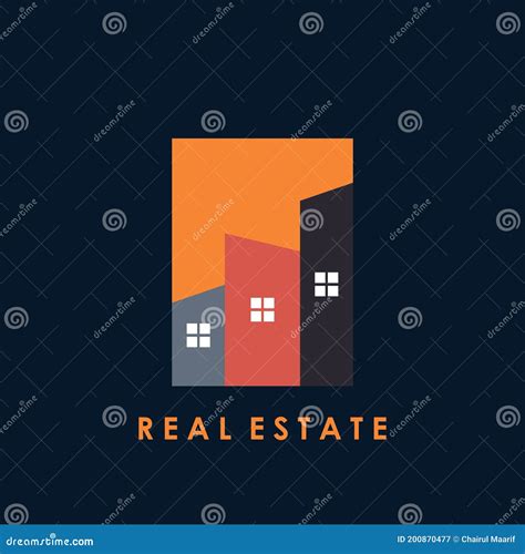 Modern Real Estate Logo Design Stock Vector - Illustration of property ...