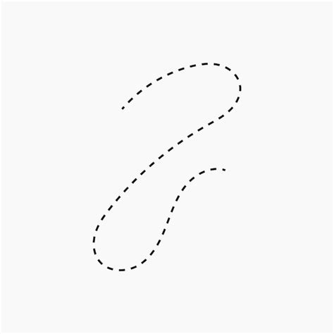 Premium Vector Curved Dashed Line