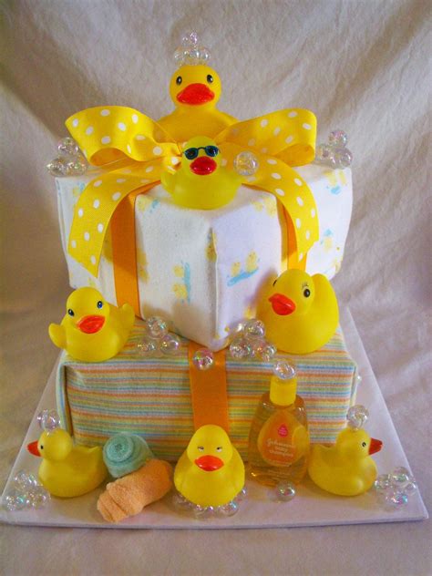 Baby Diaper Cake Two Tier Fondant Style Cake In Neutral Etsy Baby