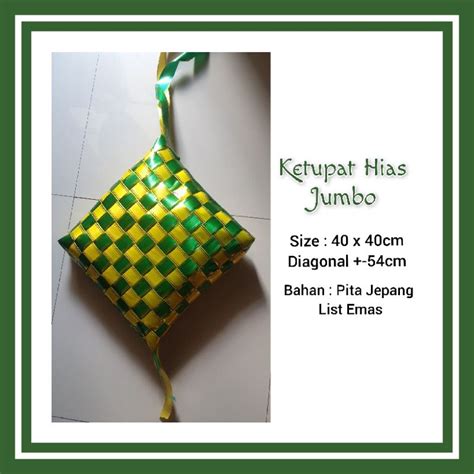 Jual Ketupat Hias Pita Jepang List Emas Jumbo X Cm Shopee Indonesia