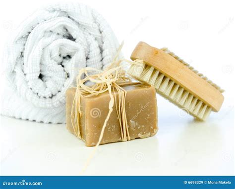 Soap And Nail Brush Stock Image Image Of Handmade Simple 6698329