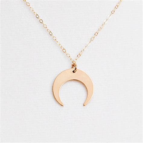 Crescent Moon Necklace Upside Down Gold Moon Necklace Inverted