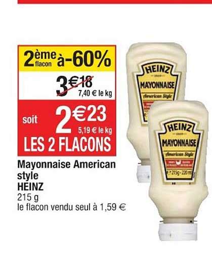 Offre Flacon Souple Mayonnaise American Style Heinz Chez E Leclerc