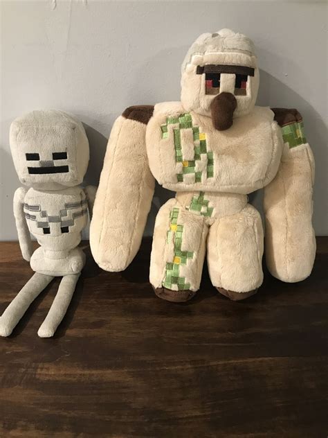 Mavin | Minecraft Iron Golem Plush 14” Plush And Skeleton Plush 14 ...