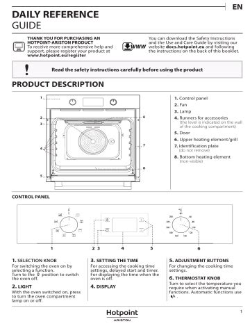 Hotpoint Ariston Fa C Ix Ha Daily Reference Guide Manualzz