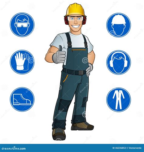 Safety At Work Signs Stock Image | CartoonDealer.com #152771077