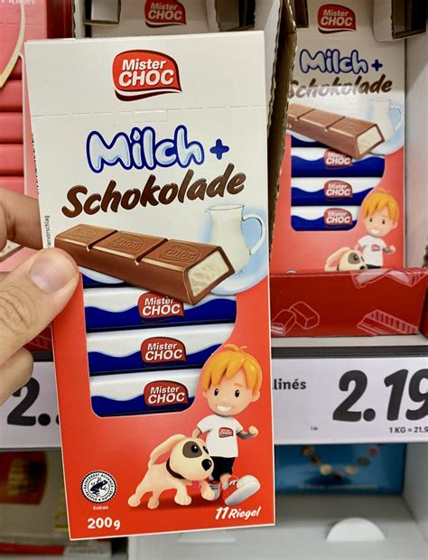 Lidl MisterChoc Milch Schokolade 200G 11er Naschkater Das