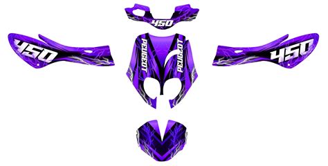 Kit déco Peugeot Trekker Flash Violet Kitdeco moto fr