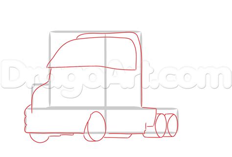 How to Draw a Mack Truck, Step by Step, Trucks, Transportation, FREE ...