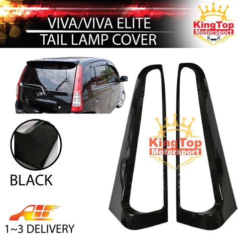 Perodua Viva Abs Plastic Rear Tail Lamp Light Cover Black White