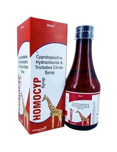 Cyproheptadine Hydrochloride Syrup Ip For Clinical Packaging Size