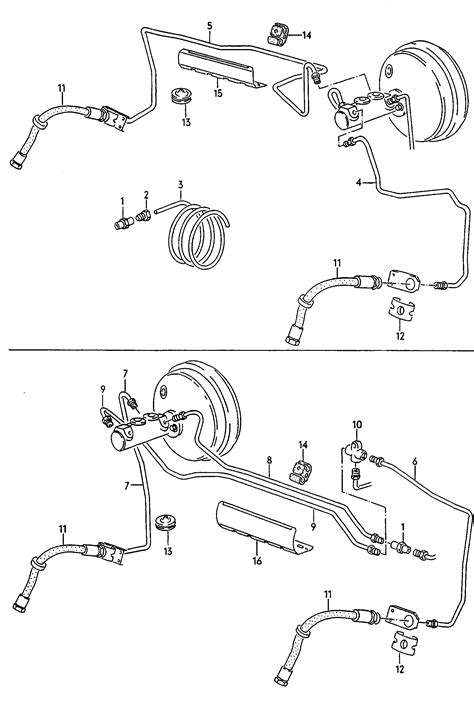 Volkswagen Passat Syncro 1994 1997 Brake Pipe Brake Hose Vag Etka Online