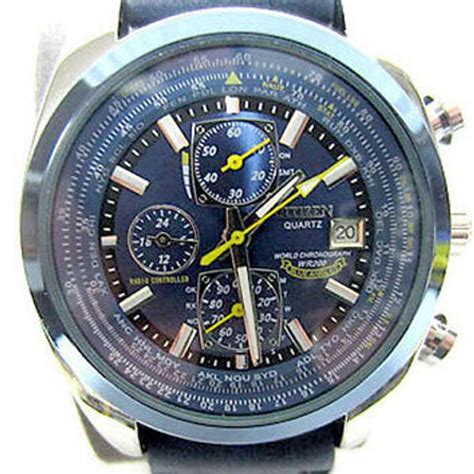 Citizen Mens Watch Eco Drive Wr200 World Chronograph Date Time Blue Angles Face Watchcharts