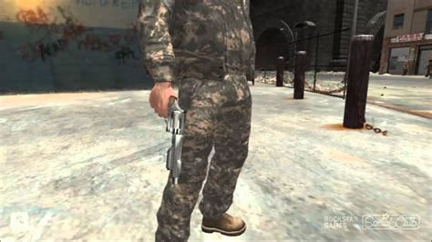 Grand Theft Auto Iv Handcannon Army Clothes Youtube