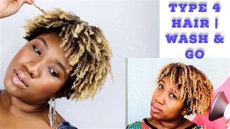 Wash And Go Routine Type 4 Hair Youtube