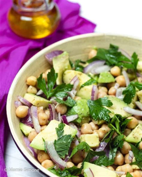 Salade De Pois Chiches Et D Avocat Saine Et Rapide Mamie Simone