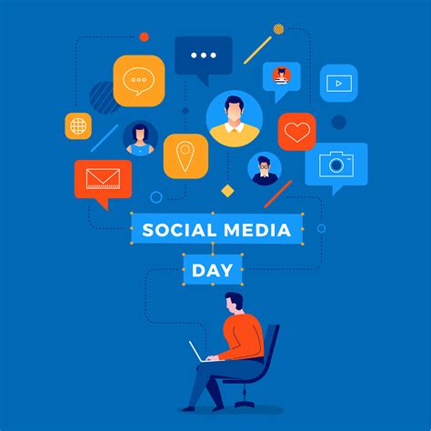 Social Media Day Connected User Design 1395686 Vector Art At Vecteezy