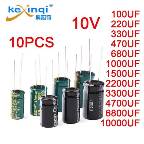 Pcs Pack V In Line Dip Aluminum Electrolytic Capacitor Uf Uf