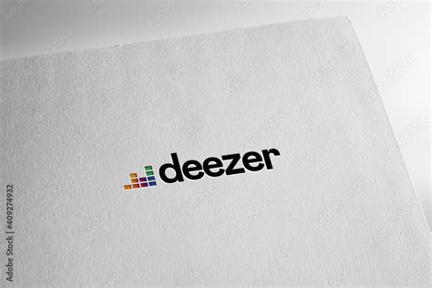 Deezer logo editorial illustrative, on screen Stock Photo | Adobe Stock