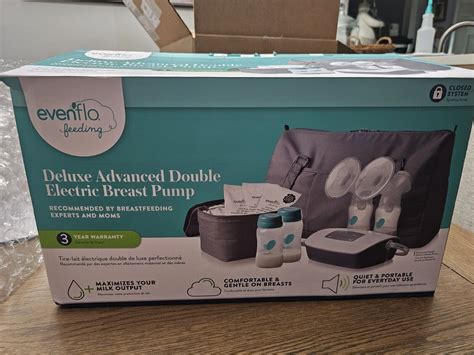 Sealed Evenflo 2951 Deluxe Advanced Double Electric Breast Pump Open