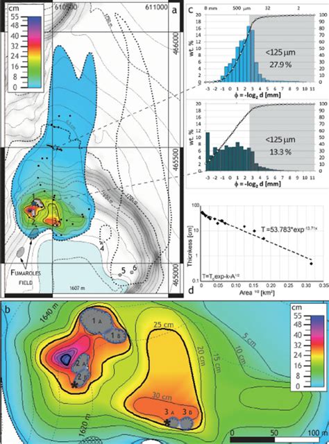 A Isopach Map Of The Hydrothermal Explosions Crater Locations