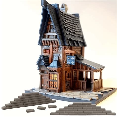 mini building bricks  diy miniature architectural scenes micro