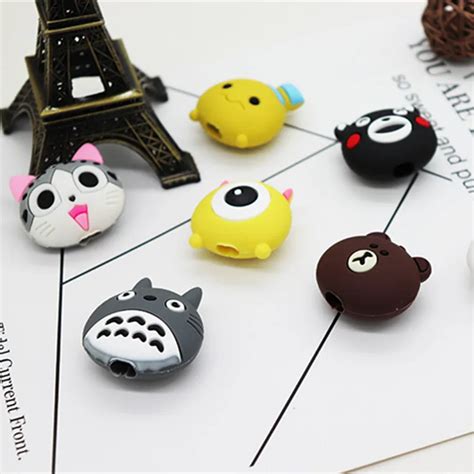 Милые животные мультфильм телефон протектор укуса кабель Chomper ...