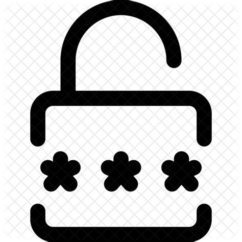 Unlock Security Password Icon Download In Line Style