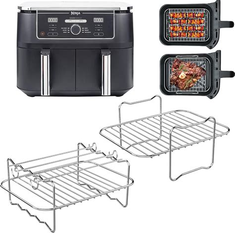 Premium 2pcs Ninja Af400uk And Af451uk Air Fryer Racks Set Specifically Made For 95l Ninja