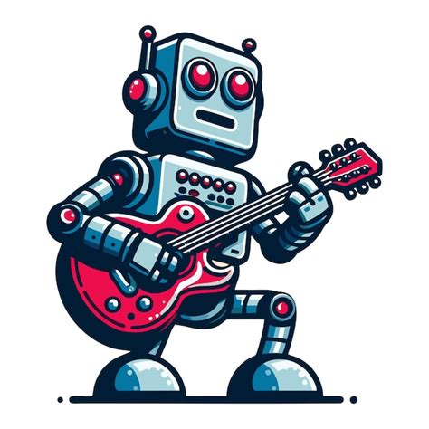 Vector Robot Playing Guitar Premium Ai Generated Vector