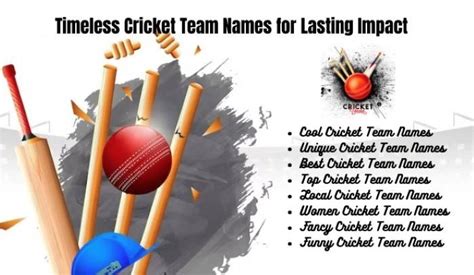 Fun and Memorable Cricket Team Names for Your Next Match