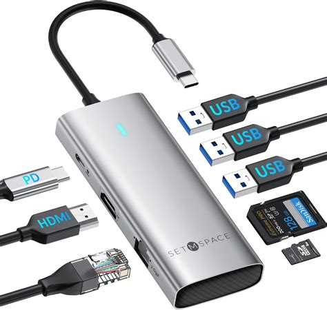 Usb C Hub Mit Ethernet Adapter In Usb C Multiport Splitter Mit