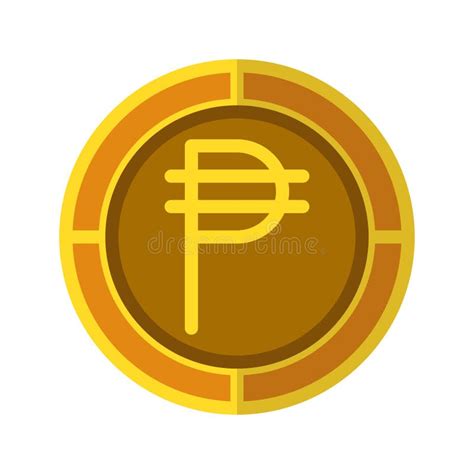 Peso Coin Icon Currency Flat Icons In Golden Color Symbol Of