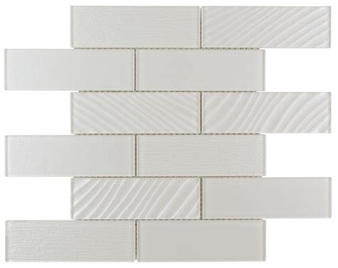 Glass Subway Tile Contemporary Almond 2x6 Glass Subway Tile Subway Tile Glass Mosaic Tiles