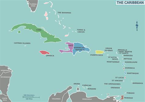 Mapa De El Caribe