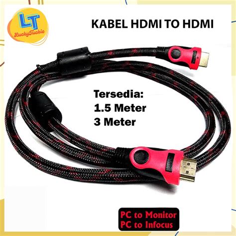 Jual KABEL HDMI TO HDMI UKURAN 1 5M 3M HIGH SPEED CABLE HDMI TO HDMI