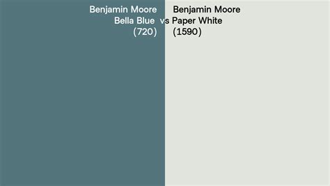 Benjamin Moore Bella Blue Vs Paper White Side By Side Comparison