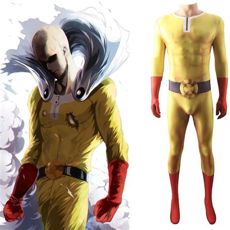 ONE PUNCH MAN Jumpsuit Saitama Bodysuit Cosplay Costume Halloween Adult