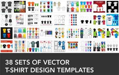 T-shirt Design Templates: 38 Sets Free Editable Vectors