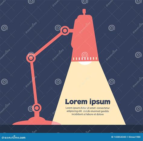 Ejemplo Rojo De La L mpara De Escritorio Del Vintage Ilustración del