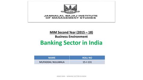 Banking Sector In India Ppt