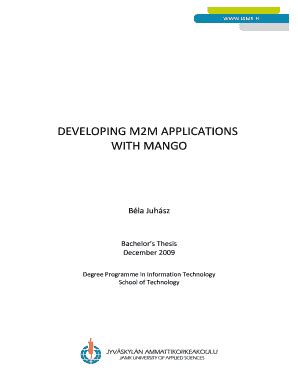 Fillable Online Developing M M Applications With Mango Theseus Fax