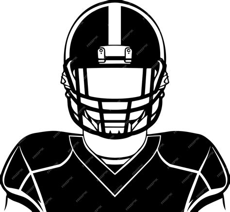 Premium Vector | Vector illustration of an American football player