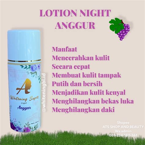 Jual Hb Anggur Whitening Super Original Hb Malam Kode