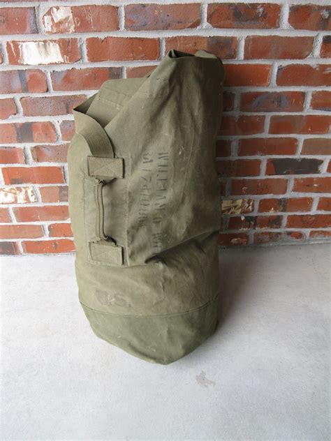 Vintage Army Duffel Bag Canvas Great Condition Us Army Duffle Etsy In 2021 Bags Duffel Bag